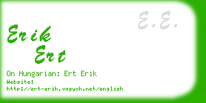 erik ert business card